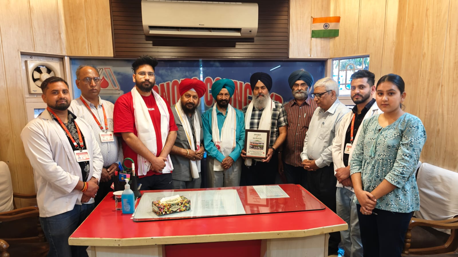 Memorial refreshment service for blood donors at BDC